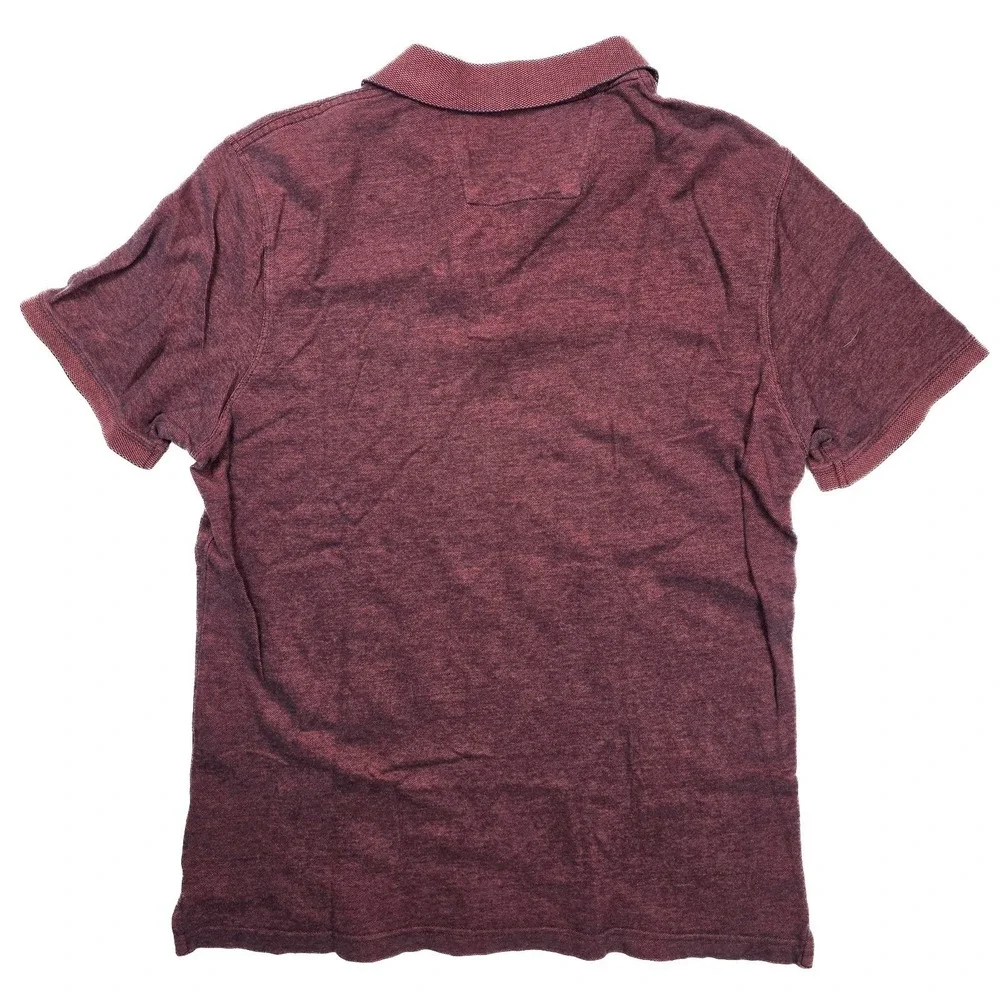 Banana Republic Maroon‎ 1/4 Button Up Short Sleeve Polo Men's Size Large